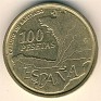100 Pesetas Spain 1993 KM# 922. Uploaded by Granotius